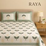 RAYA Elegance Cotton Bedsheet Set – Botanical Border Edition - Image 4