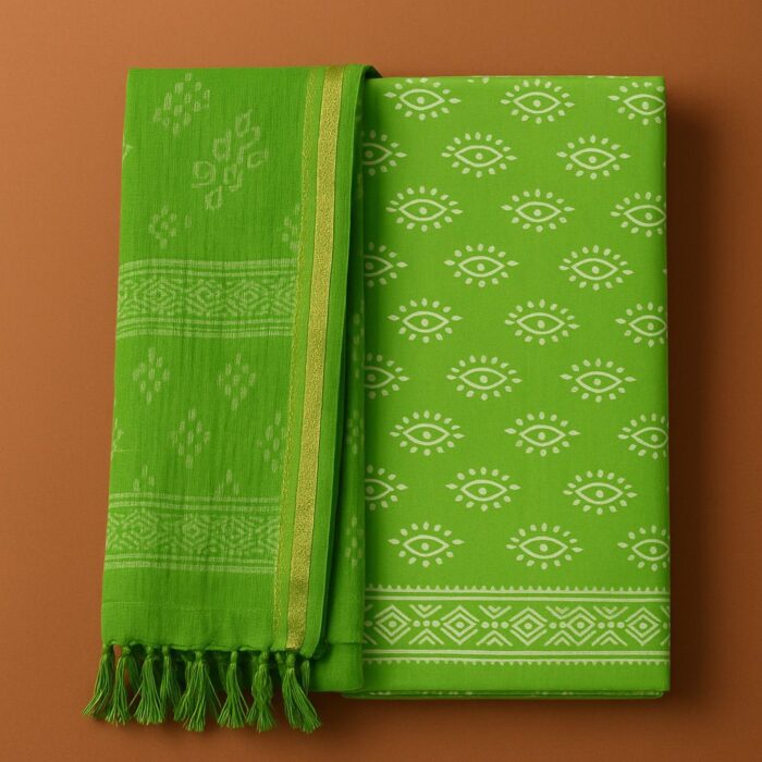 RAYA Elegance Mulmul Cotton Suit Set - Vasanta Edition - Image 3