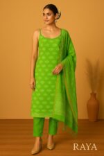 RAYA Elegance Mulmul Cotton Suit Set - Vasanta Edition