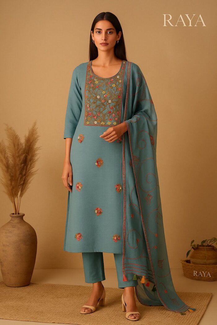 RAYA Elegance Kota Doria Suit Set - Manjari Edition - Image 1