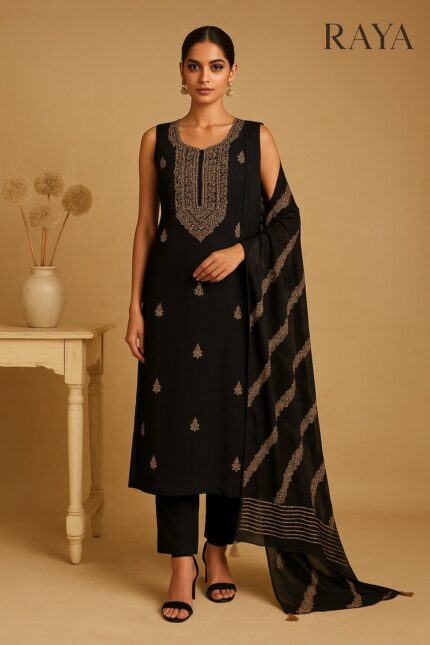RAYA Elegance Crepe Suit Set - Nazaakat Edition