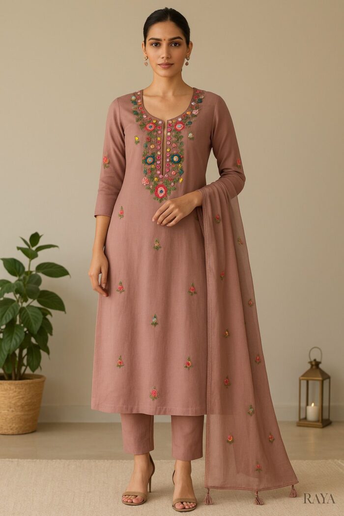 RAYA Elegance Linen Suit Set - Gulzar Edition - Image 1