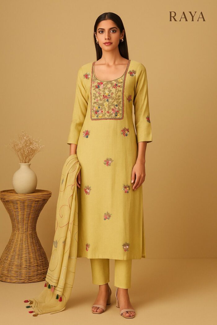 RAYA Elegance Kota Doria Suit Set – Pakeeza Edition - Image 1