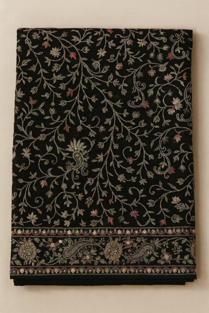 RAYA Elegance Georgette Pre-stitched Saree Set – Afsana Edition - Image 3