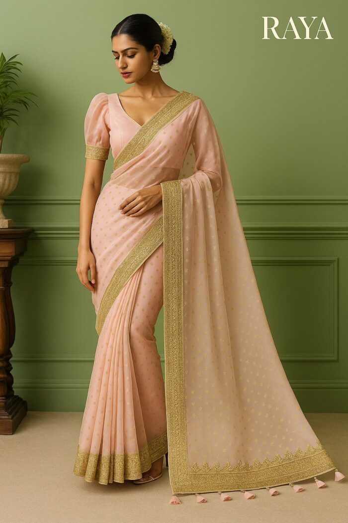 RAYA Elegance Organza Saree Set – Kumud Edition - Image 1