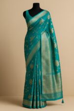 RAYA Elegance Banarasi Silk Saree Set - Vilasini Edition - Image 3