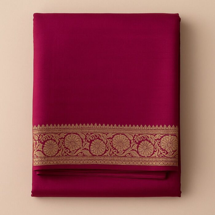 RAYA Elegance Banarasi Silk Saree Set - Mohar Edition - Image 2