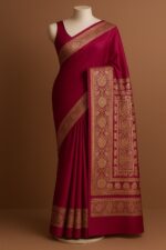 RAYA Elegance Banarasi Silk Saree Set - Mohar Edition - Image 3