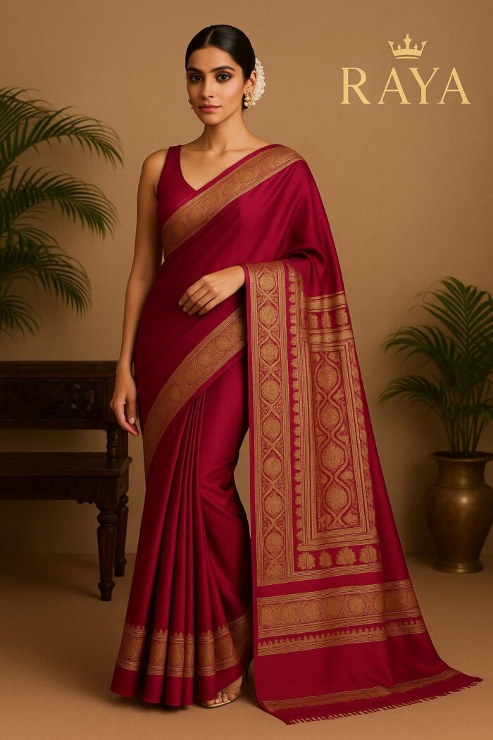 RAYA Elegance Banarasi Silk Saree Set - Mohar Edition - Image 1