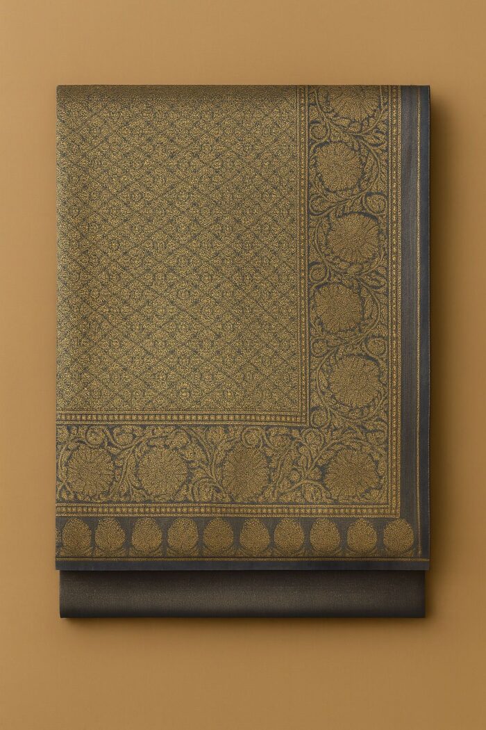 RAYA Elegance Banarasi Silk Saree Set – Padmakshi Edition - Image 3