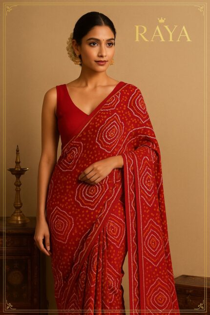 RAYA Elegance Chiffon Saree - Lalima Edition