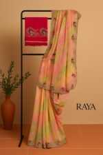 RAYA Elegance Leheriya Chiffon Saree - Rangmala Edition - Image 2