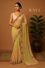 RAYA Elegance Leheriya Chiffon Saree - Rangmala Edition