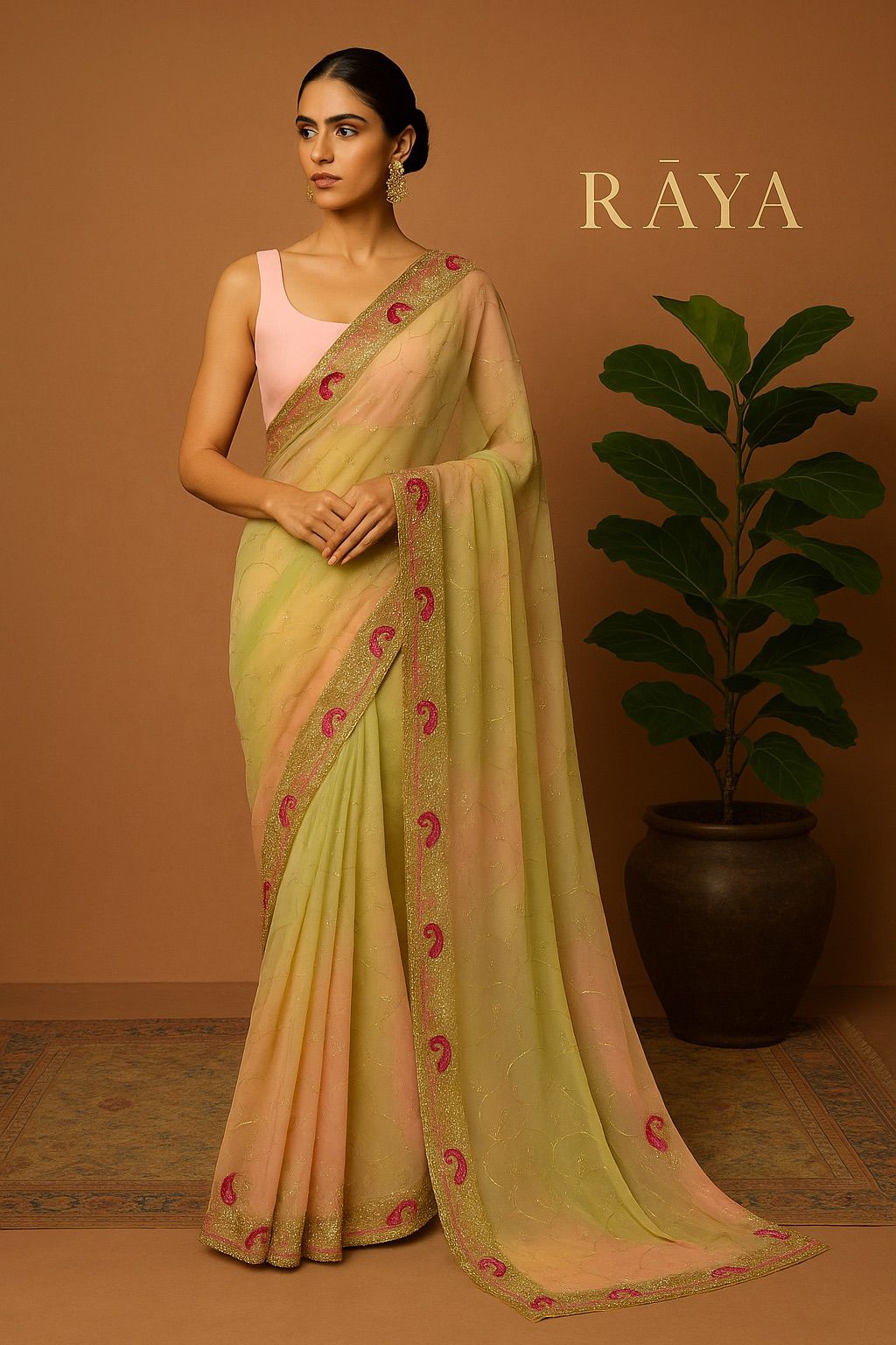 WhatsApp Image 2025-08-14 at 22.45.54_748ef036 RAYA Elegance Leheriya Chiffon Saree - Rangmala Edition - Image 1