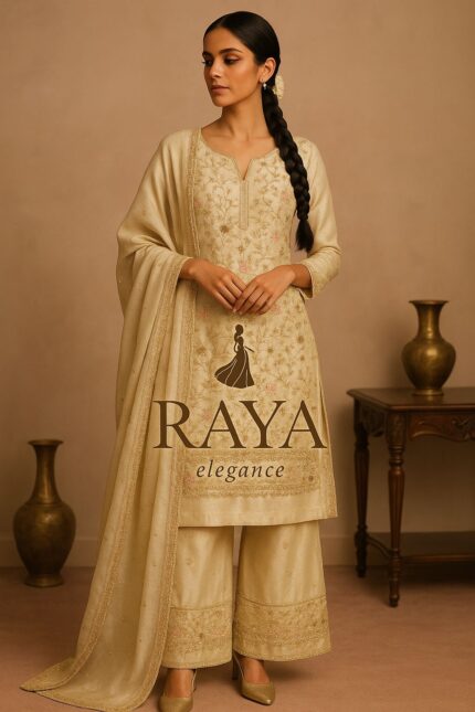RAYA Elegance Hand-Embroidered Sharara Set - Heritage Edition