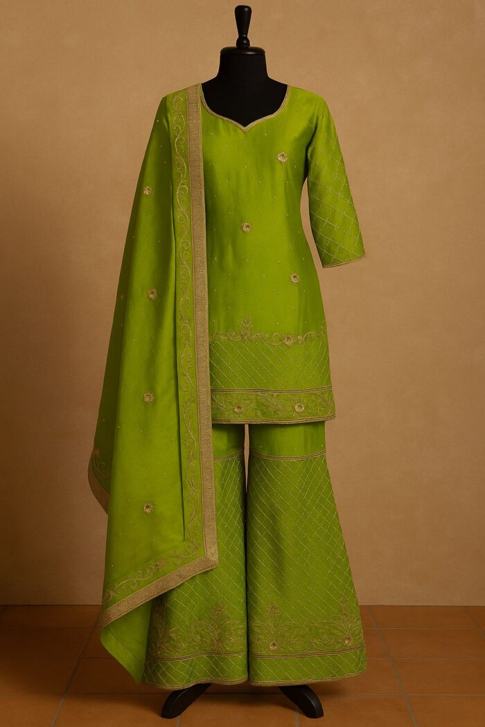 RAYA Elegance Crepe Sharara Suit - Maherbano Edition - Image 2