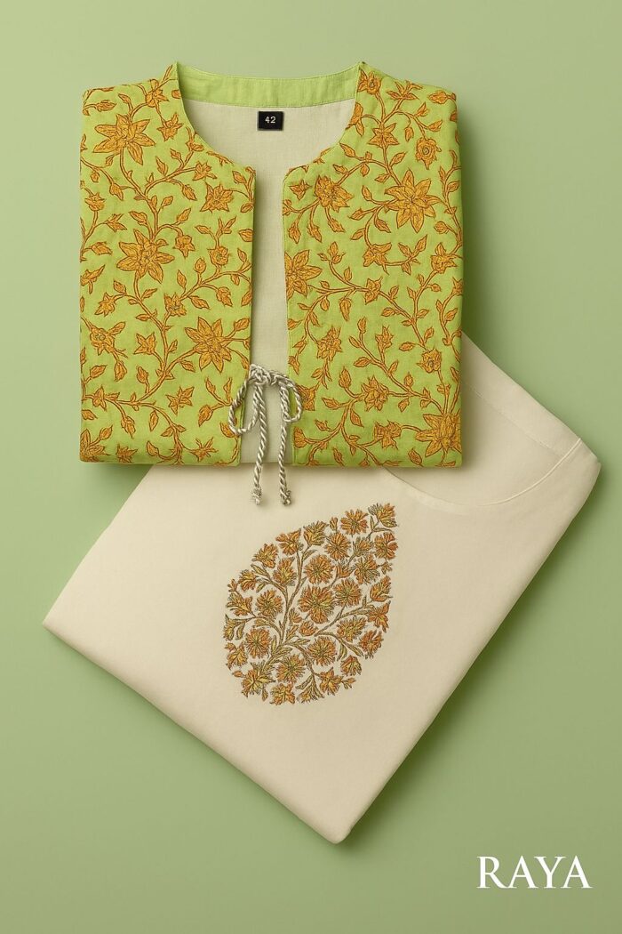 RAYA Elegance Cotton Dress Set - Prakriti Edition - Image 2