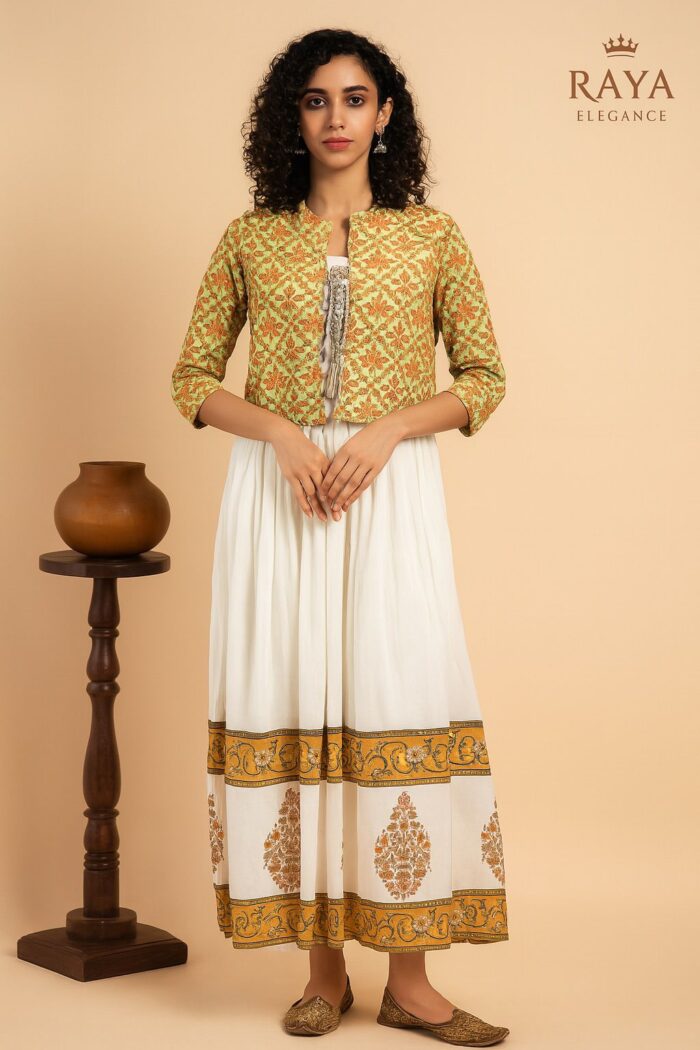 RAYA Elegance Cotton Dress Set - Prakriti Edition - Image 1
