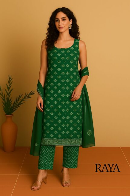 RAYA Elegance Malmal Cotton Suit Set - Harita Edition